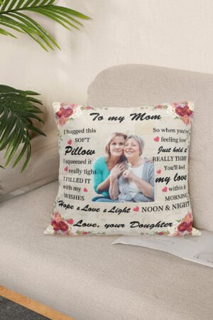 Personalized Peach Velvet Pillow Case Square Cushion Cover