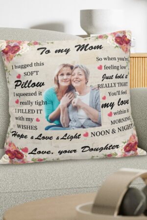 Personalized Peach Velvet Pillow Case Square Cushion Cover