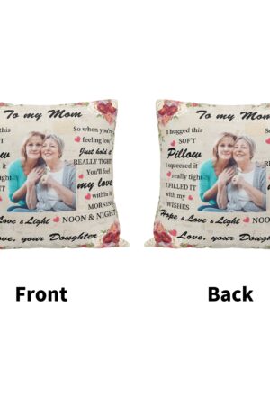 Personalized Peach Velvet Pillow Case Square Cushion Cover