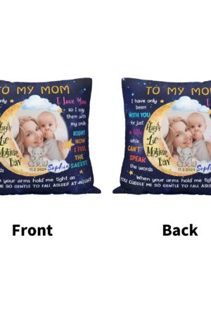 Personalized Peach Velvet Pillow Case Square Cushion Cover