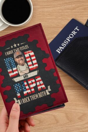 PU Leather Passport Case Business Name ID Card Holder