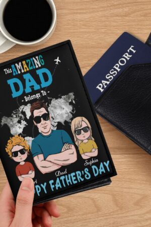 PU Leather Passport Case Business Name ID Card Holder