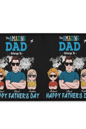 PU Leather Passport Case Business Name ID Card Holder