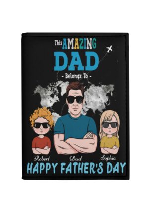 PU Leather Passport Case Business Name ID Card Holder