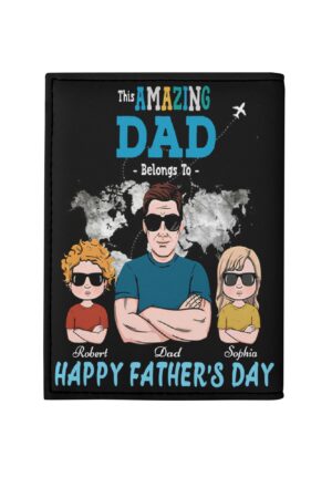 PU Leather Passport Case Business Name ID Card Holder