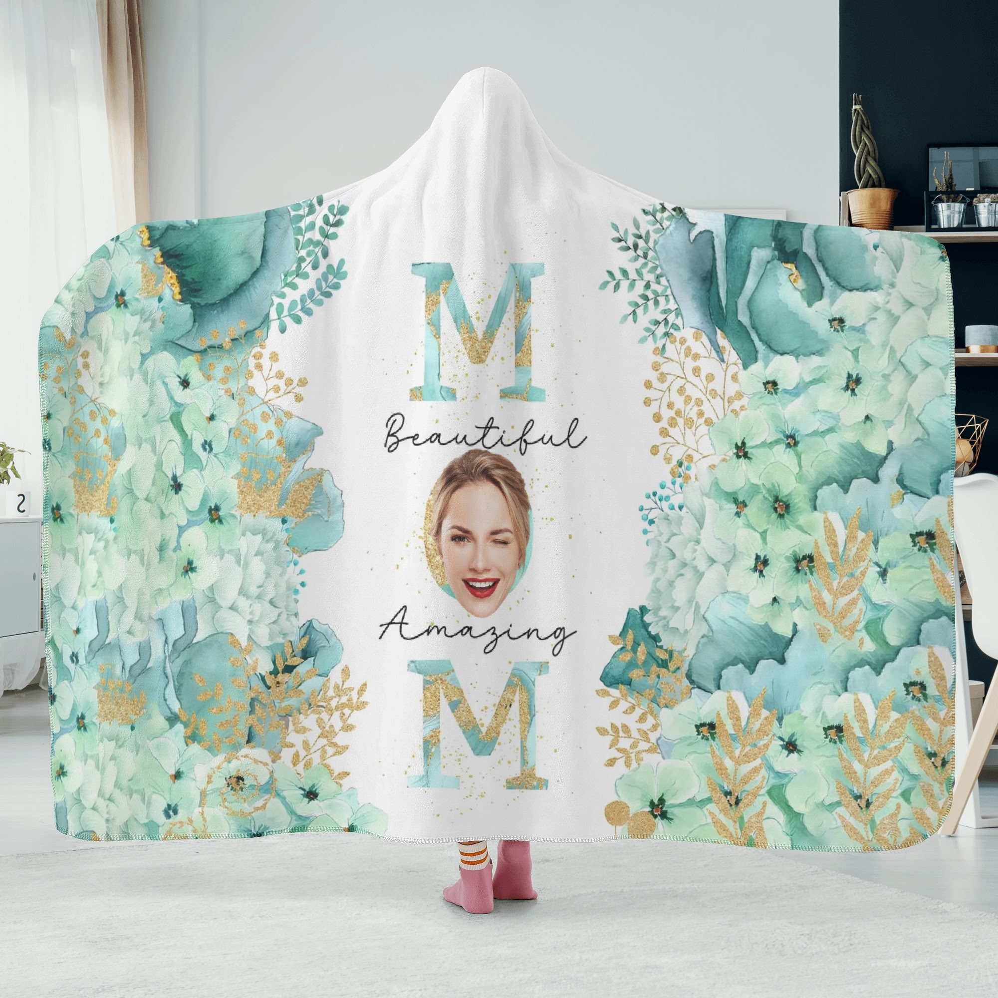Personalized Wearable Hooded Blanket for Adult for Kids - Image 5