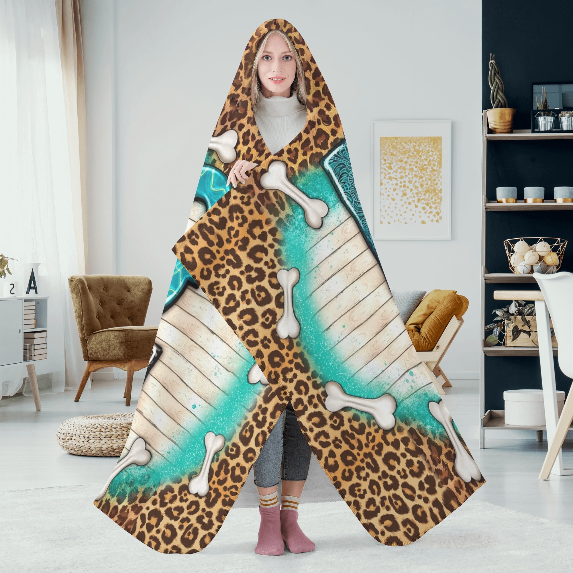 Personalized Wearable Hooded Blanket for Adult for Kids - Image 6