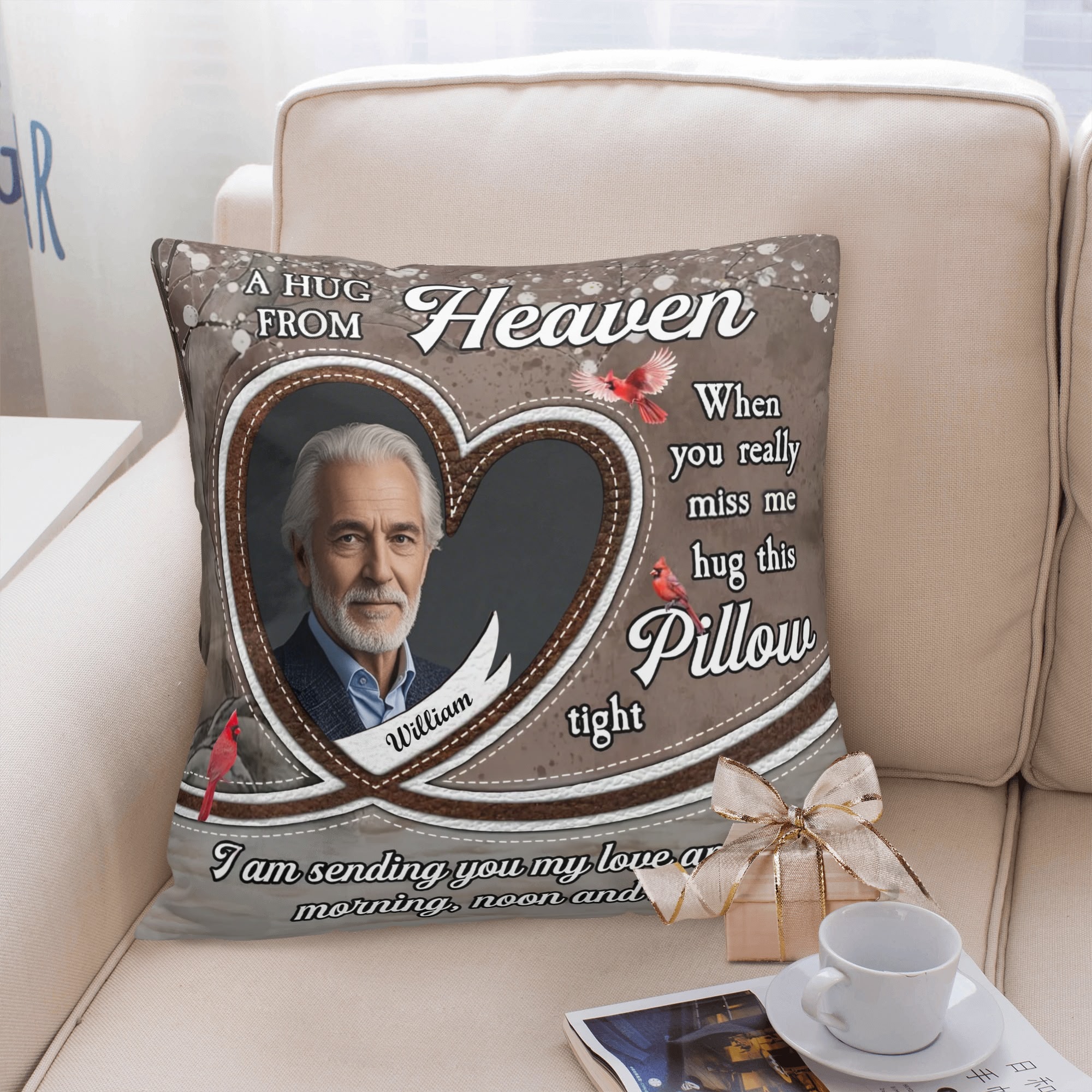 Personalized Peach Velvet Pillow Case Square Cushion Cover - Image 4