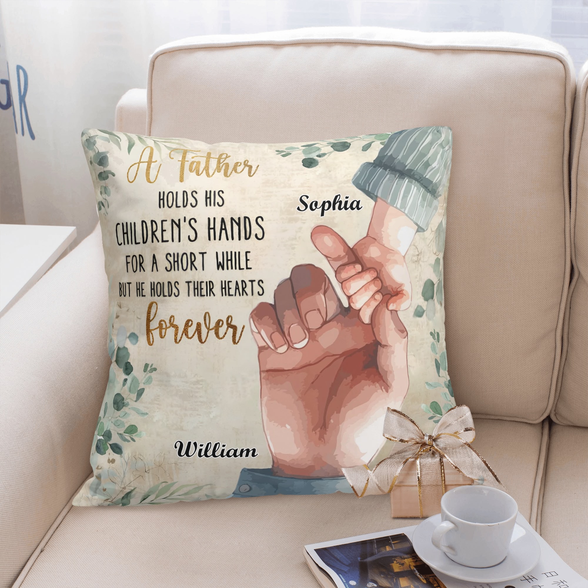 Personalized Peach Velvet Pillow Case Square Cushion Cover - Image 4