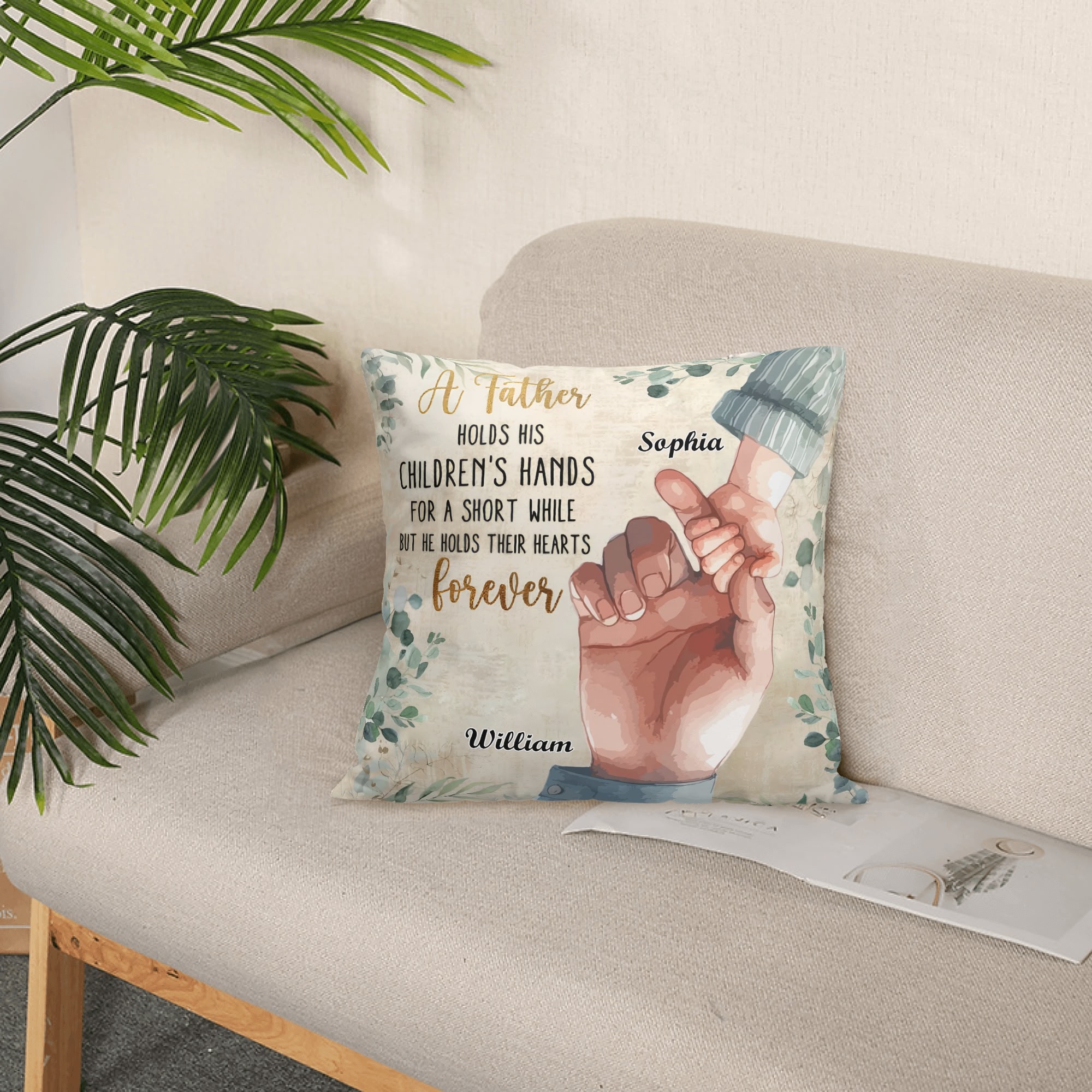 Personalized Peach Velvet Pillow Case Square Cushion Cover - Image 5