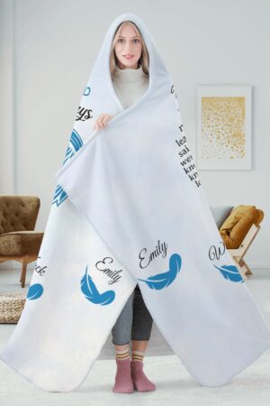 Personalized Wearable Hooded Blanket for Adult for Kids