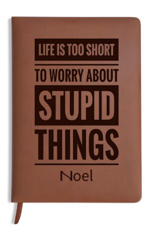 Engraved Brown Notebook Custom Journals Diary Gift for Friends Family