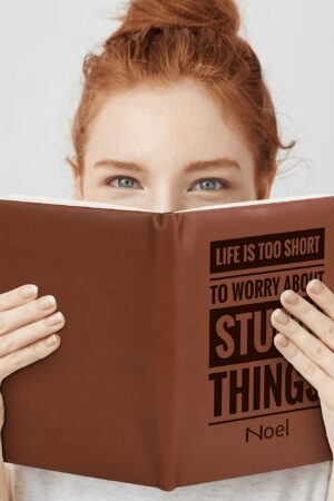 Engraved Brown Notebook Custom Journals Diary Gift for Friends Family