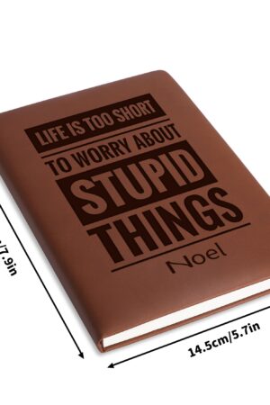 Engraved Brown Notebook Custom Journals Diary Gift for Friends Family