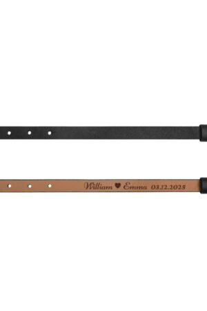 Engraved Black Leather Bracelet for Men Jewelry