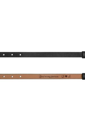 Engraved Black Leather Bracelet for Men Jewelry