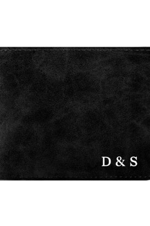 Two Sides Printing Leather Mens Thin Wallet for Dad for Him