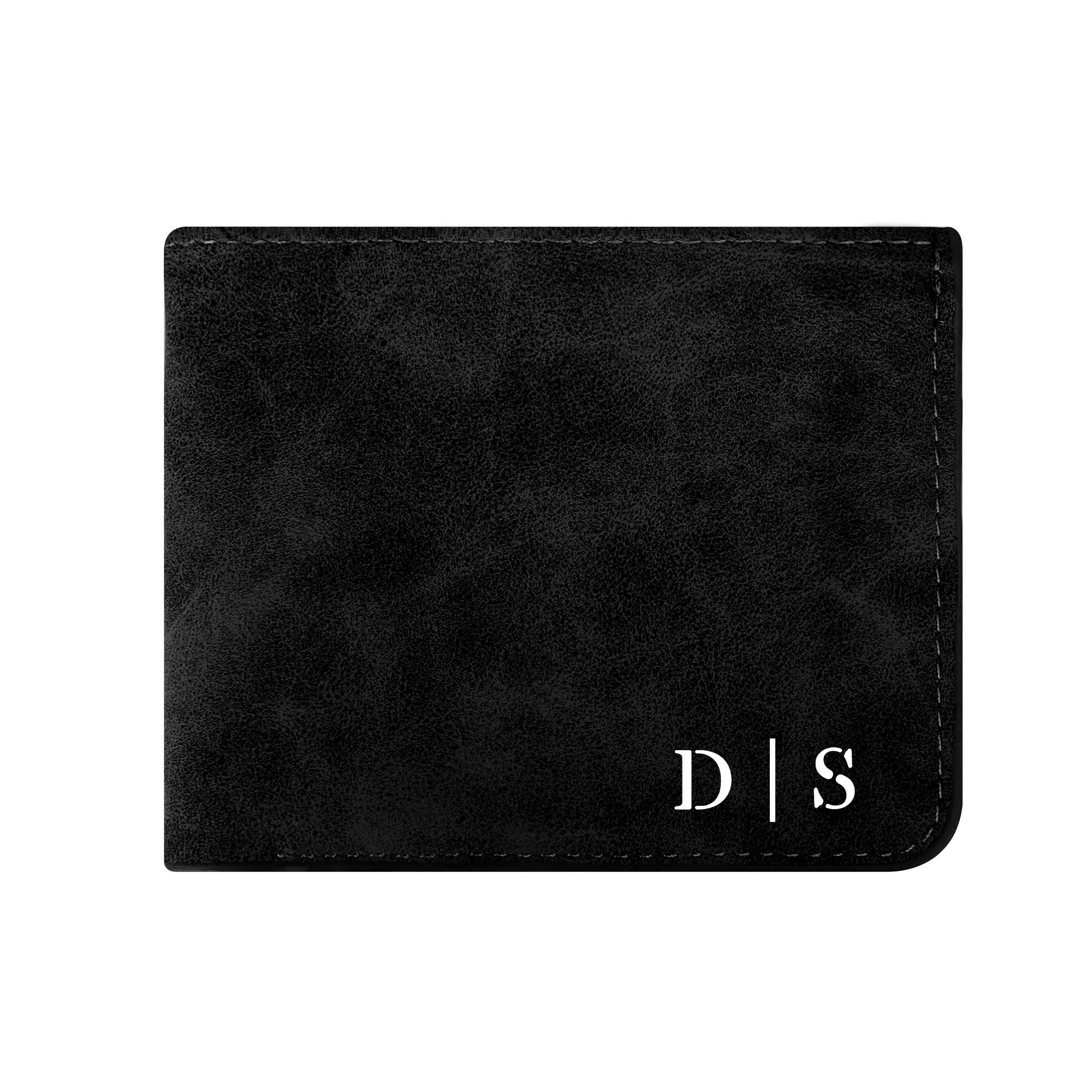 Two Sides Printing Leather Mens Thin Wallet for Dad for Him