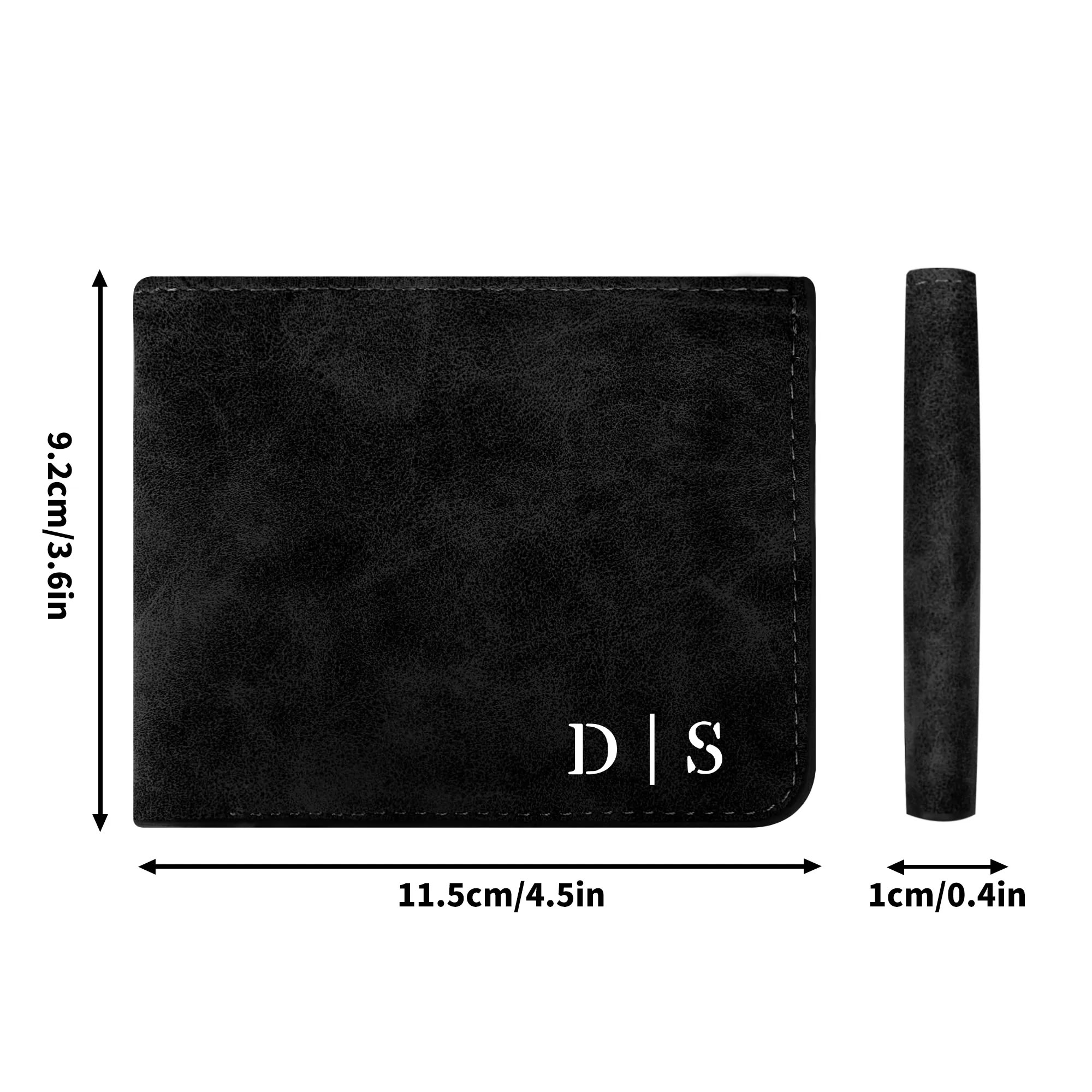 Two Sides Printing Leather Mens Thin Wallet for Dad for Him - Image 8
