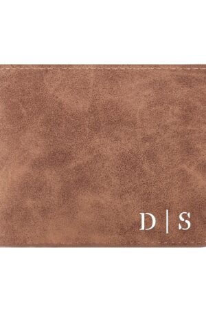 Two Sides Printing Leather Mens Thin Wallet for Dad for Him