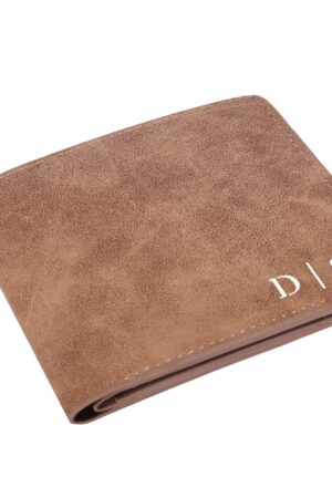 Two Sides Printing Leather Mens Thin Wallet for Dad for Him