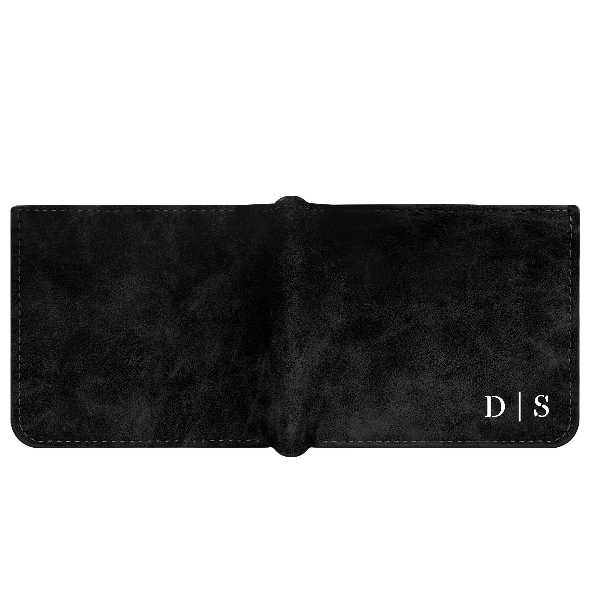 Two Sides Printing Leather Mens Thin Wallet for Dad for Him - Image 4