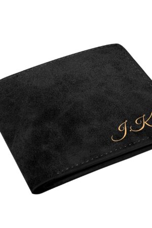 Two Sides Printing Leather Mens Thin Wallet for Dad for Him