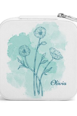 Square Jewelry Box Jewelry Organizer with Mirror for Her