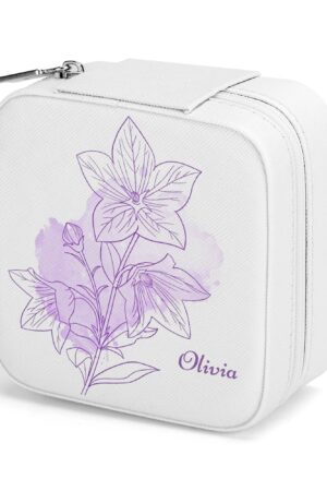 Square Jewelry Box Jewelry Organizer with Mirror for Her