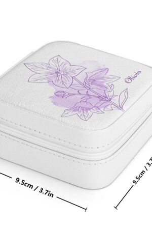 Square Jewelry Box Jewelry Organizer with Mirror for Her