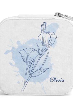 Square Jewelry Box Jewelry Organizer with Mirror for Her