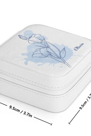 Square Jewelry Box Jewelry Organizer with Mirror for Her