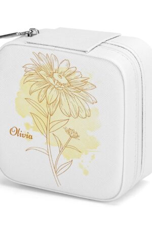 Square Jewelry Box Jewelry Organizer with Mirror for Her