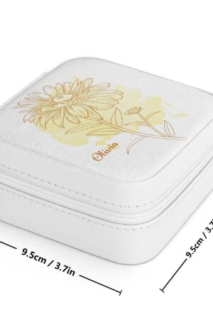 Square Jewelry Box Jewelry Organizer with Mirror for Her