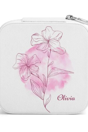 Square Jewelry Box Jewelry Organizer with Mirror for Her