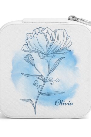 Square Jewelry Box Jewelry Organizer with Mirror for Her