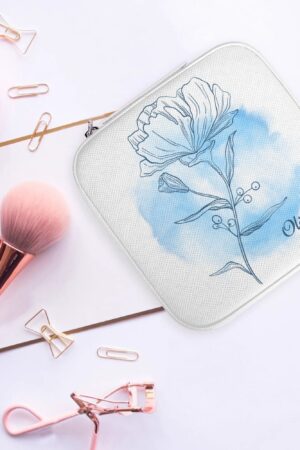 Square Jewelry Box Jewelry Organizer with Mirror for Her