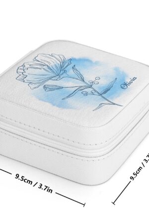 Square Jewelry Box Jewelry Organizer with Mirror for Her