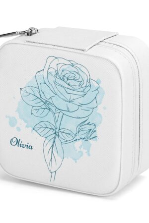 Square Jewelry Box Jewelry Organizer with Mirror for Her