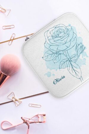 Square Jewelry Box Jewelry Organizer with Mirror for Her