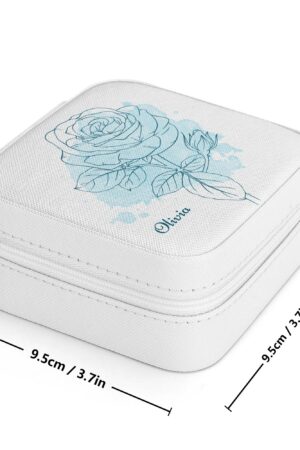 Square Jewelry Box Jewelry Organizer with Mirror for Her