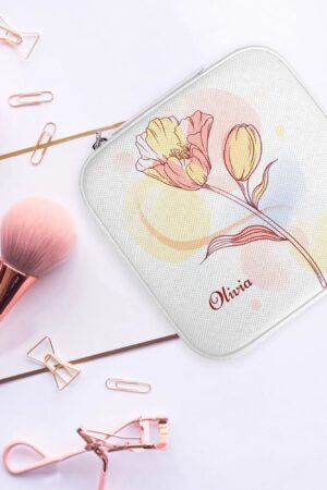 Square Jewelry Box Jewelry Organizer with Mirror for Her