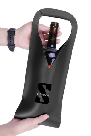 PU Leather Wine Bag Party Accessories with Handle