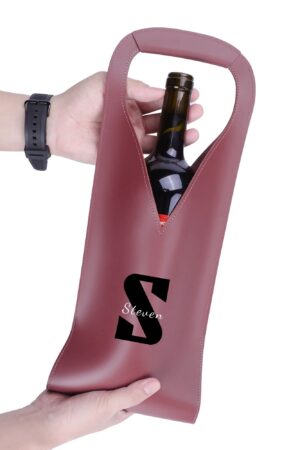 PU Leather Wine Bag Party Accessories with Handle
