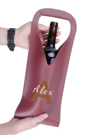 PU Leather Wine Bag Party Accessories with Handle