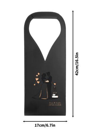 PU Leather Wine Bag Party Accessories with Handle