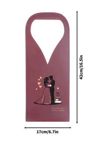 PU Leather Wine Bag Party Accessories with Handle