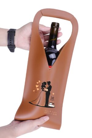 PU Leather Wine Bag Party Accessories with Handle