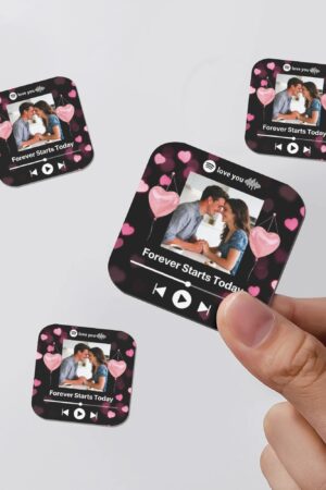 Personalized Magnetic Photos Gifts Fridge Stickers 4 Pcs