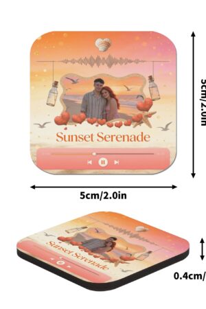 Personalized Magnetic Photos Gifts Fridge Stickers 4 Pcs